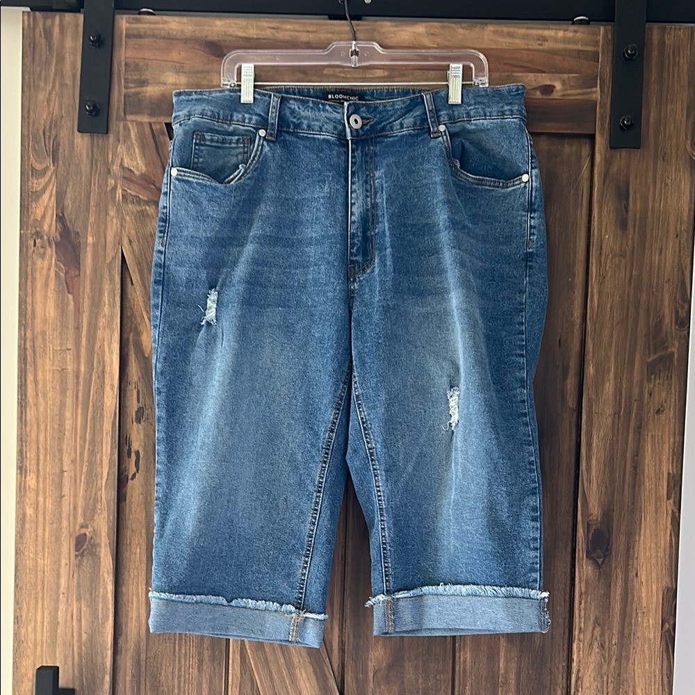 NWOT BloomChic Blue Denim Bermuda Shorts